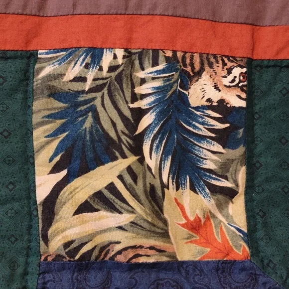Beautiful Tiger Handmade Small Quilt With Tigers - Picture 12 of 16